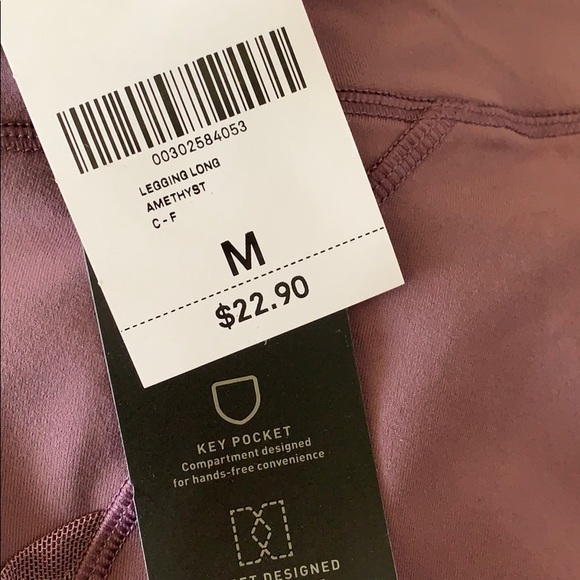 Purple Amethyst Active Leggings w/ Side Pockets M - Picture 4 of 4